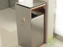 商場電梯口方形不銹鋼垃圾桶